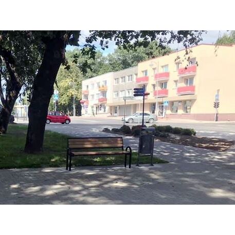 Metal bench 'PIREO WOOD'