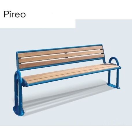 Metal bench 'PIREO WOOD'