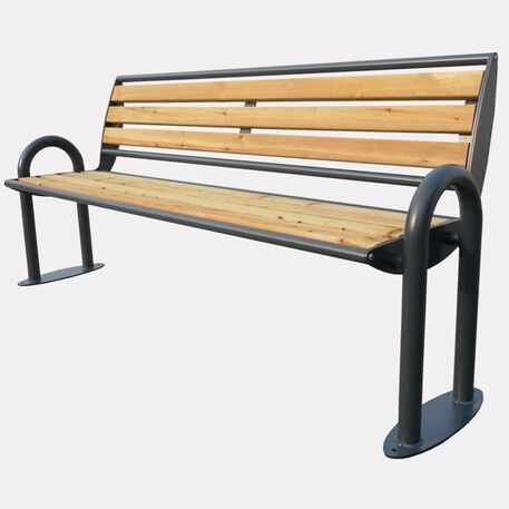 Metal bench 'PIREO WOOD'