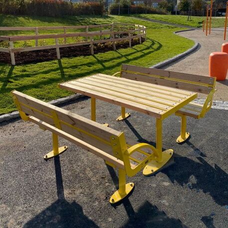 Metal bench + table 'Greta Picnic'