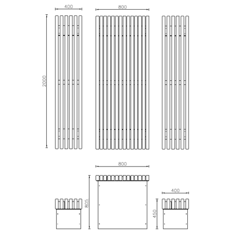 Metal bench + table 'Porto Picnic'