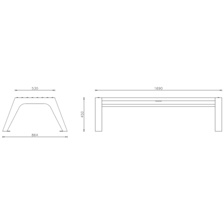 Metal bench 'QUEEN'