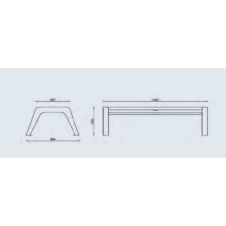Metal bench 'QUEEN'