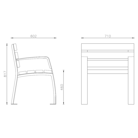 Metal bench 'SENIOR'
