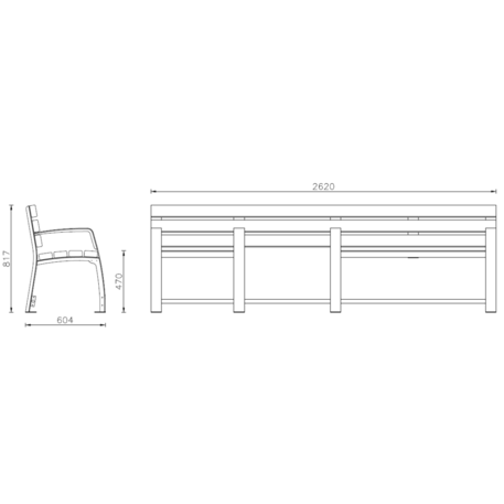 Metal bench 'SENIOR'