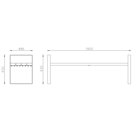 Metal bench 'SIMPLY'