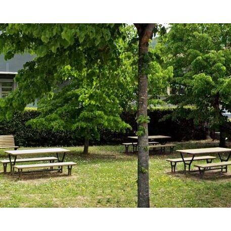 Metal bench + table 'Village Picnic'
