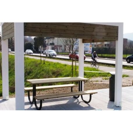 Metal bench + table 'Family Picnic'