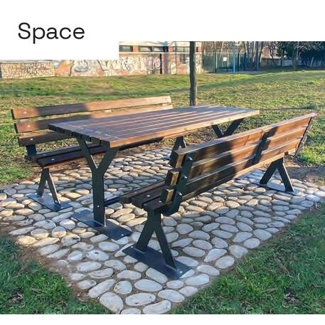 Metallbank + Tisch 'Space Picnic'