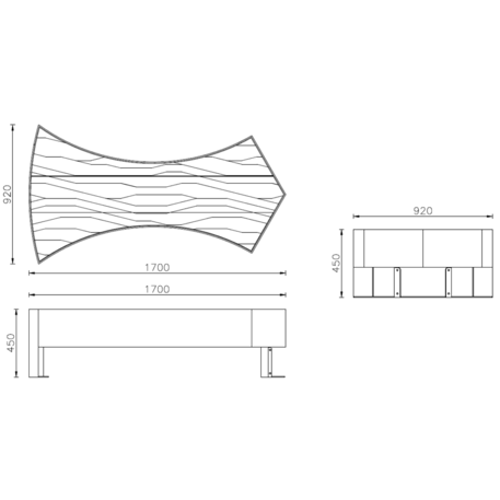 Metal bench 'STELLA'