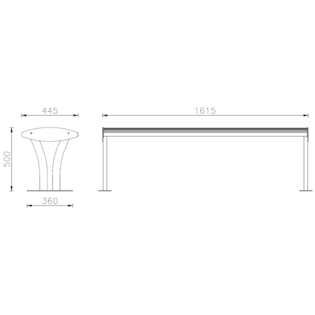 Metal bench 'TAURI'