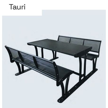 Metal bench + table 'Tauri Picnic'