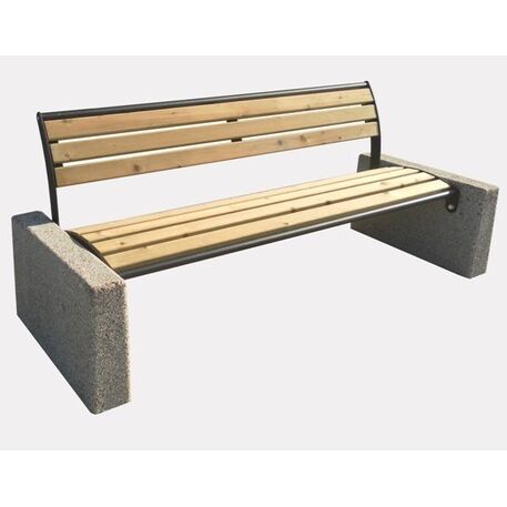 Concrete bench 'TAURI CLASSIC WOOD'