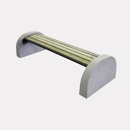 Concrete bench 'TAURI CLASSIC WOOD'
