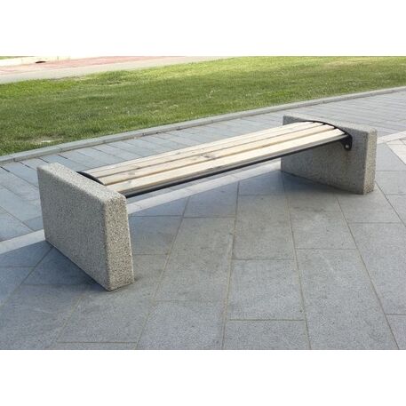 Concrete bench 'TAURI CLASSIC WOOD'