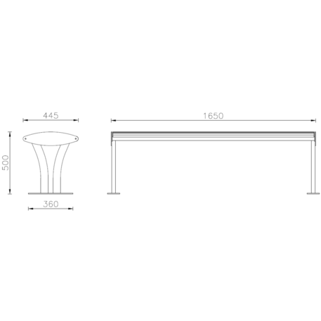 Metal bench 'TAURI'