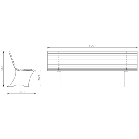 Metal bench 'TREVISO'