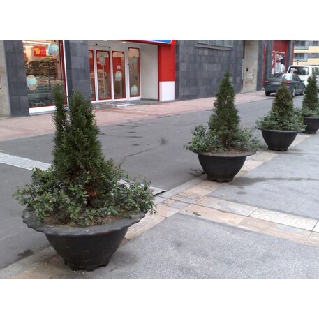 Metal flowerpot Ø90m / Fundi / Cast Iron'