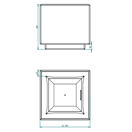 Concrete litter bin 45L 'STF/20-07-12_01/MDL'
