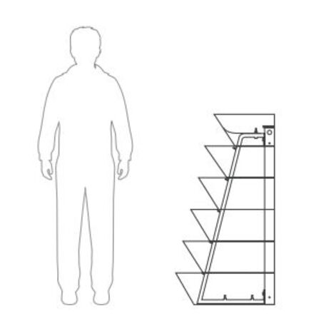 Metallpyramide von Outdoor-Blumentöpfen für Städte 'H-1200mm_1/2 / 6 Stk.'