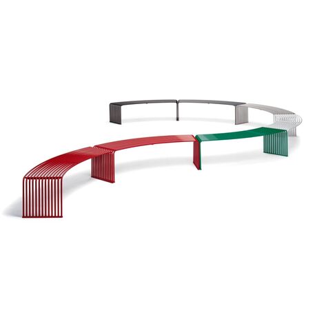 Metal bench 'Zeroquindici.015/Convex Bench'