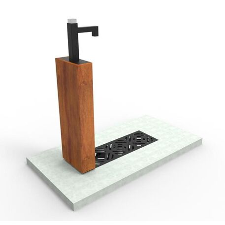Outdoor drinking fountains of metal 'IROKO_STF/26-41-02/MDL'
