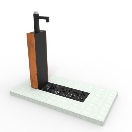 Outdoor drinking fountains of metal 'IROKO_STF/26-41-02/MDL'