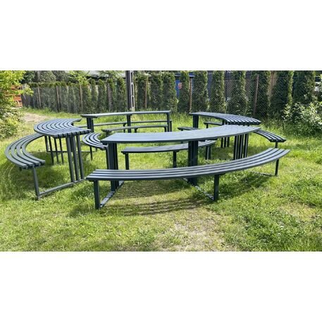 Metal picnic table with benches 'Picnic STF/13-04-79_02/MDL'