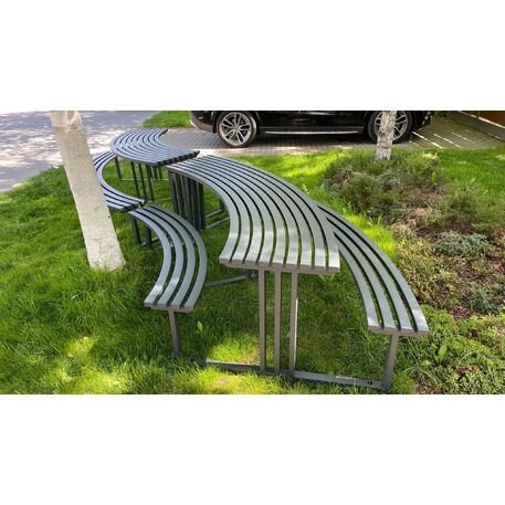 Metal picnic table with benches 'Picnic STF/13-04-79_02/MDL'