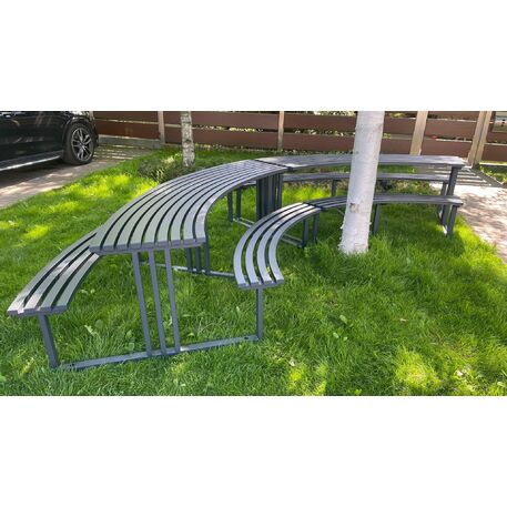 Metal picnic table with benches 'Picnic STF/13-04-79_02/MDL'