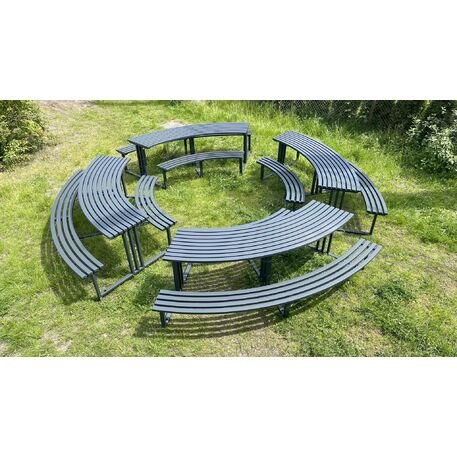 Metal picnic table with benches 'Picnic STF/13-04-79_02/MDL'
