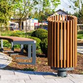 Outdoor trash bins