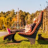 Concrete, metal, classic benches and seats, loungers, sunbeds