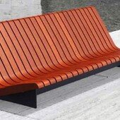 Modern metal benches