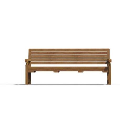 Wooden bench with backrest 'IROKO_STF/19-04-47MDL'