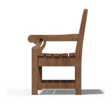 Wooden bench with backrest 'IROKO_STF/19-04-47MDL'