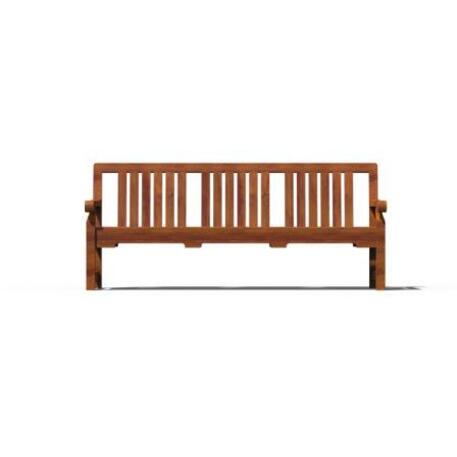 Holzbank mit Rückenlehne 'IROKO_STF/19-04-19MDL'