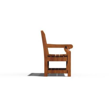 Holzbank mit Rückenlehne 'IROKO_STF/19-04-19MDL'