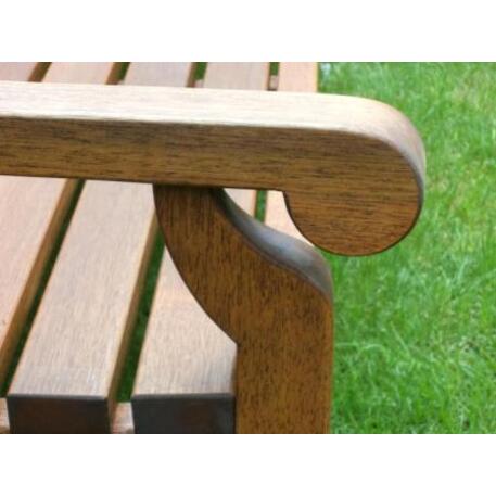 Holzbank mit Rückenlehne 'IROKO_STF/19-04-19MDL'