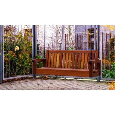 Holzbank mit Rückenlehne 'IROKO_STF/19-04-18MDL'