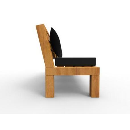 Wooden bench with backrest 'IROKO_STF/13-04-08MDL'