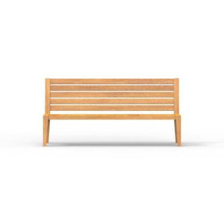 Holzbank mit Rückenlehne 'IROKO_STF/10-27-16MDL'