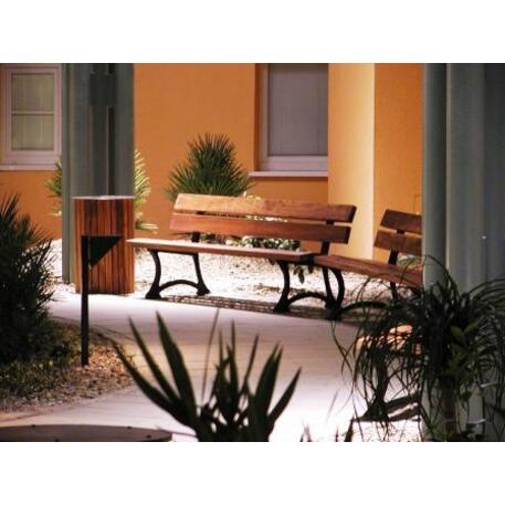 Metal bench with backrest 'IROKO_STF/09-04-01MDL'