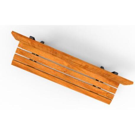 Metal bench with backrest 'IROKO_STF/09-04-01MDL'