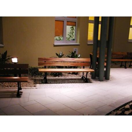 Metal bench with backrest 'IROKO_STF/09-04-01MDL'