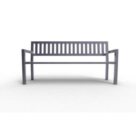 Metal bench with backrest 'STF/07-04-20MDL'