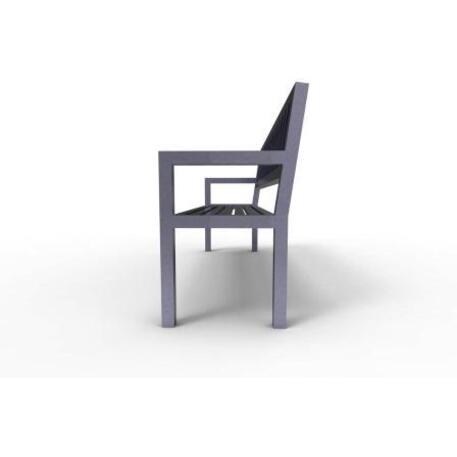 Metal bench with backrest 'STF/07-04-20MDL'