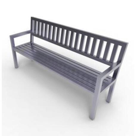 Metal bench with backrest 'STF/07-04-20MDL'
