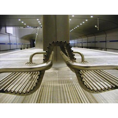 Metallbank mit Rückenlehne 'STF/07-04-05_05MDL'