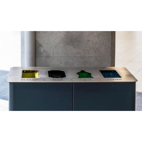 Metal litter bin for sorting 'STF/23-07-12_01/MDL'